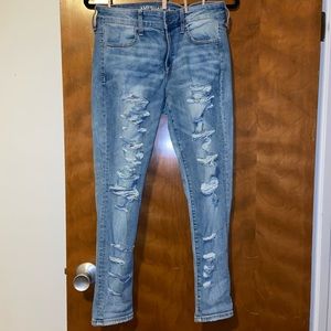 American Eagle ripped skinny jeans